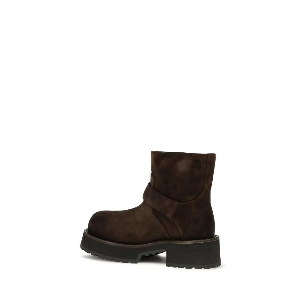 Balenciaga Balenciaga Brown Calf Leather Bos Taurus Ankle Boots