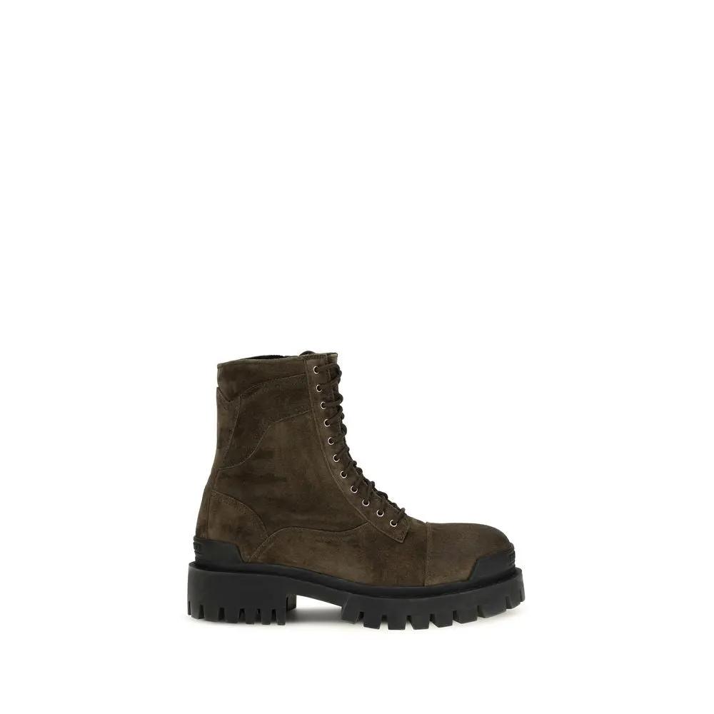 Balenciaga Balenciaga Bicolor Calf Leather Bos Taurus Lace-Up Boots