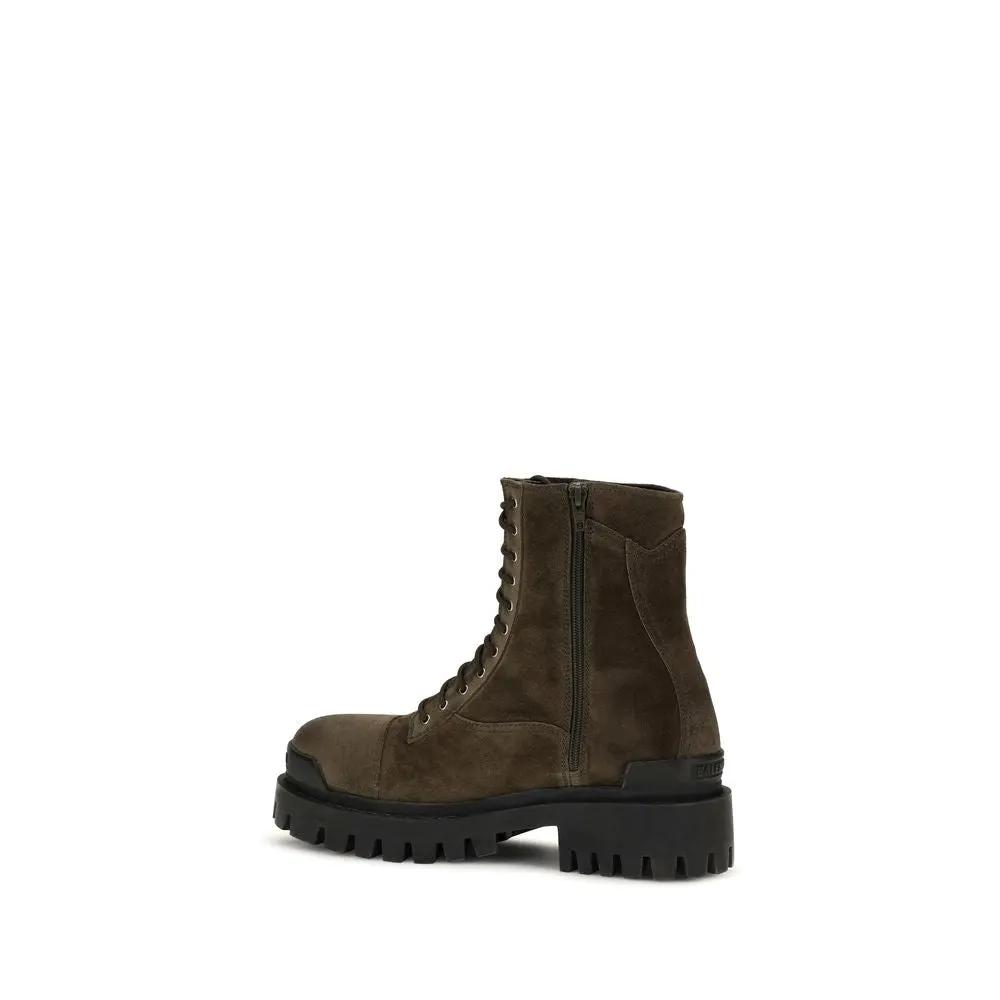 Balenciaga Balenciaga Bicolor Calf Leather Bos Taurus Lace-Up Boots