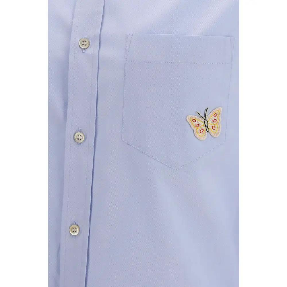Valentino Garavani Valentino Garavani Blue Cotton Dress Shirt