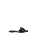 Valentino Garavani Valentino Garavani Black Calf Leather Bos Taurus Flat Sandals