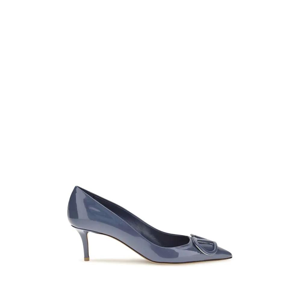 Valentino Garavani Valentino Garavani Blue Calf Leather Bos Taurus High Heel Pumps