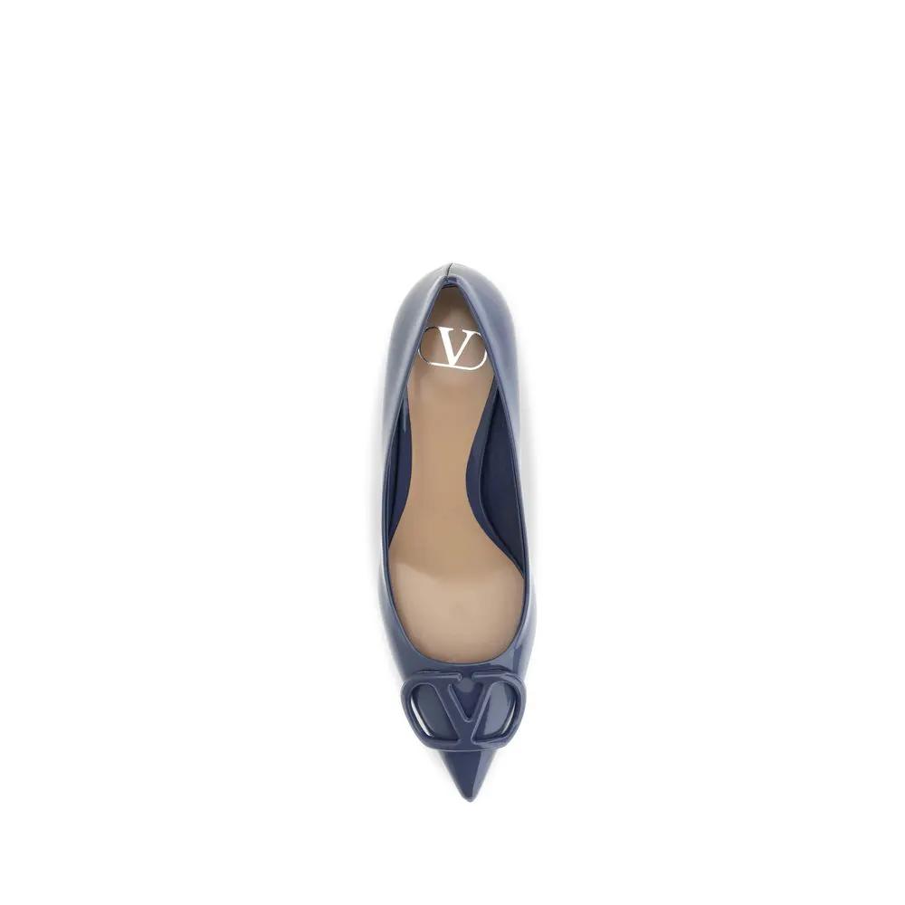 Valentino Garavani Valentino Garavani Blue Calf Leather Bos Taurus High Heel Pumps