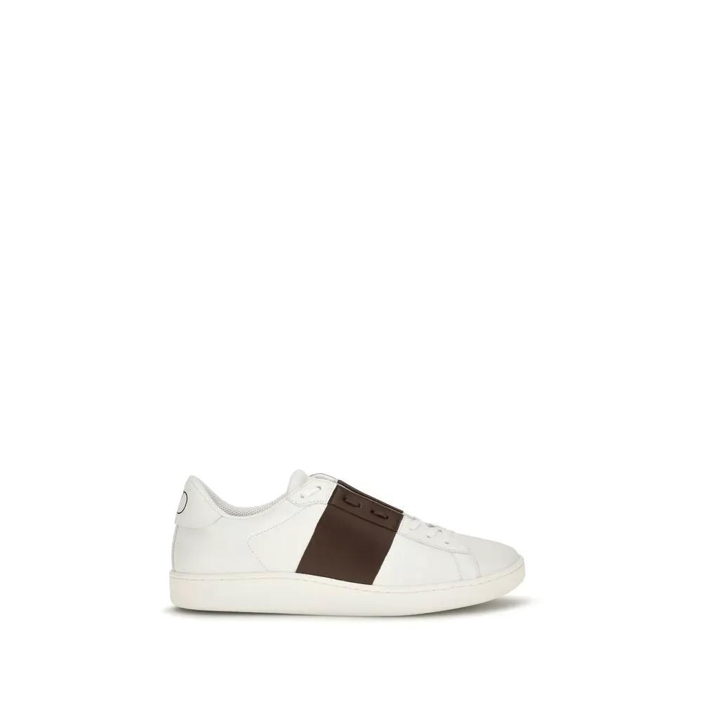 Valentino Garavani Valentino Garavani White Calf Leather Bos Taurus Low Top Sneakers