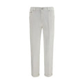 PT Torino PT Torino White Cotton Slim Fit Jeans