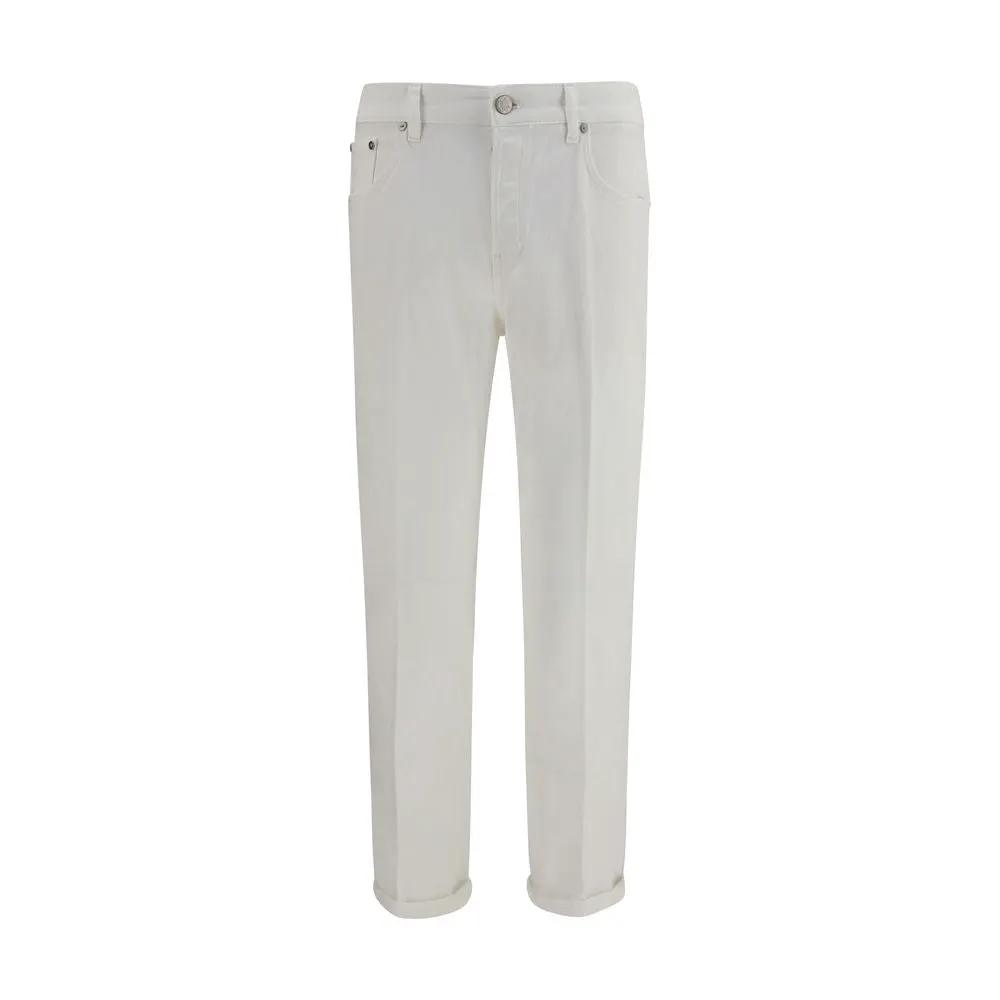 PT Torino PT Torino White Cotton Slim Fit Jeans