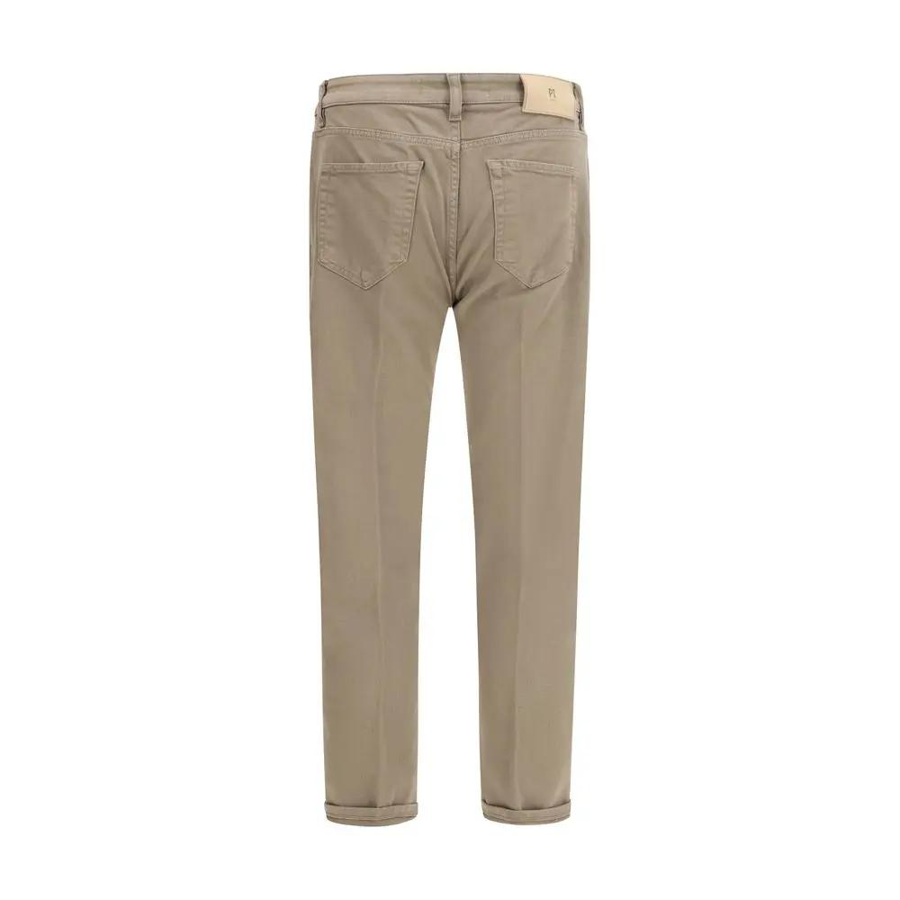 PT Torino PT Torino Beige Cotton Slim Fit Jeans