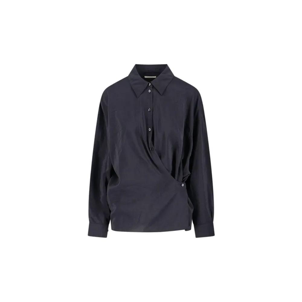 Chemise en polyamide noire Lemaire