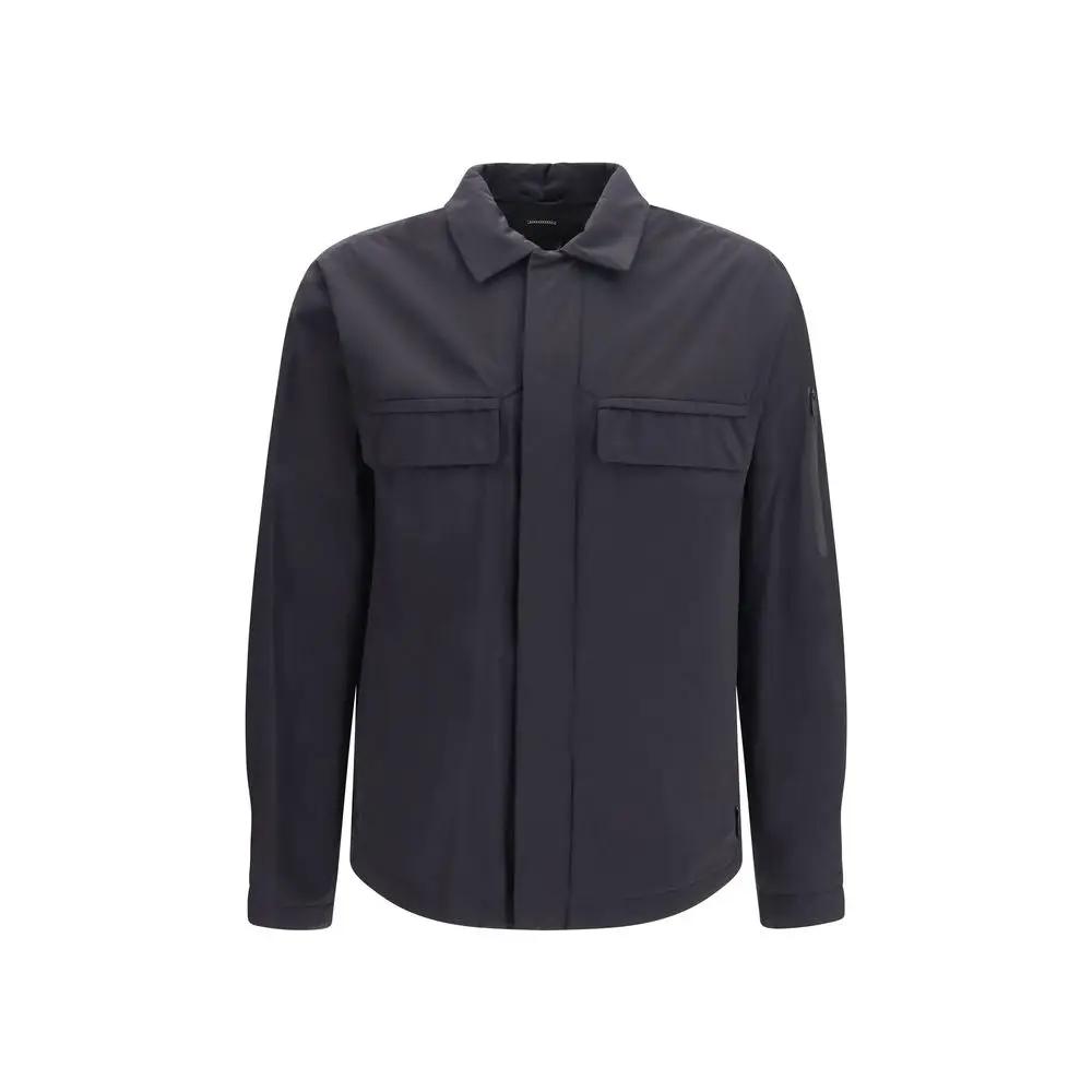 LAMINAR Black Polyamide Full-Length Jacket