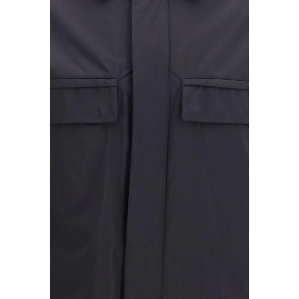LAMINAR Black Polyamide Full-Length Jacket