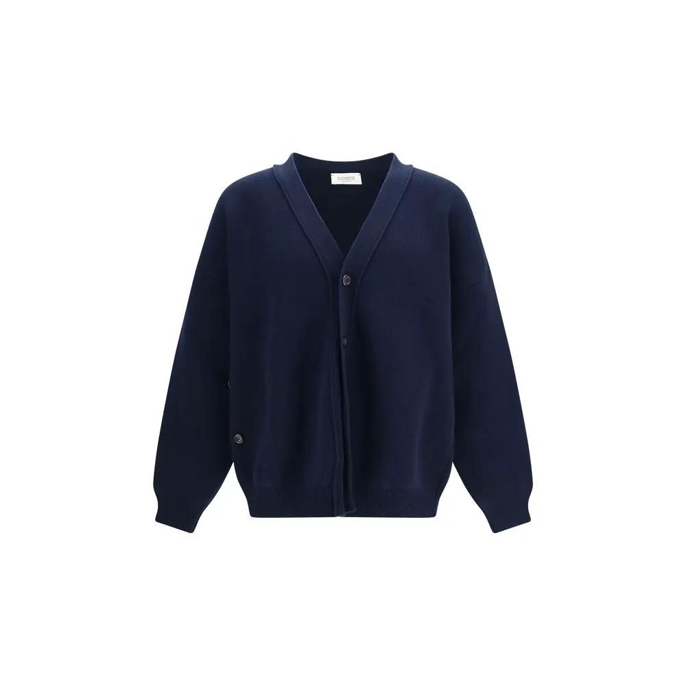 Laneus Blue Wool Oves Aries Cardigan