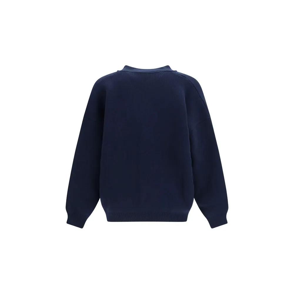 Laneus Laneus Blue Wool Oves Aries Cardigan