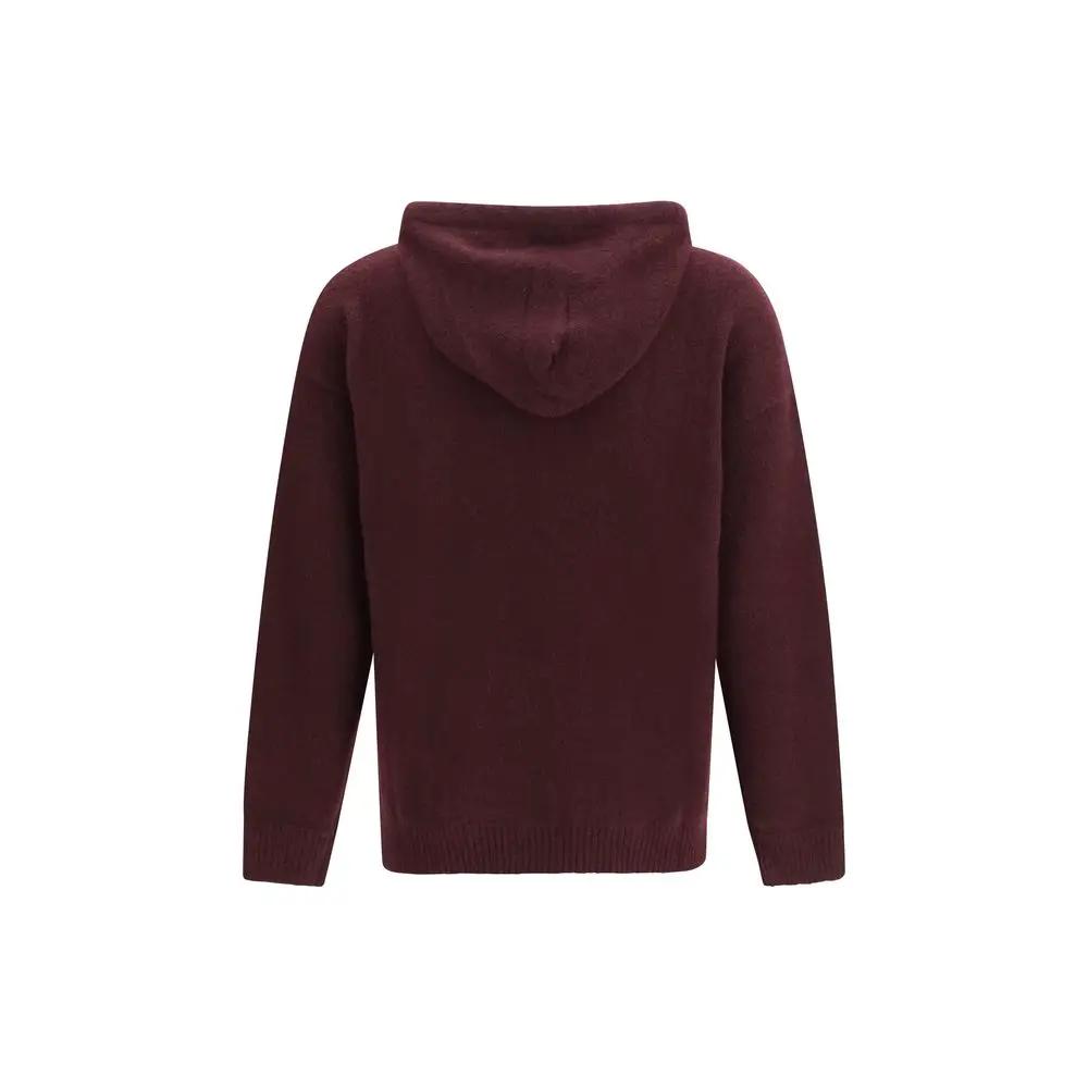 Laneus Bordeaux Cashmere Hoodie