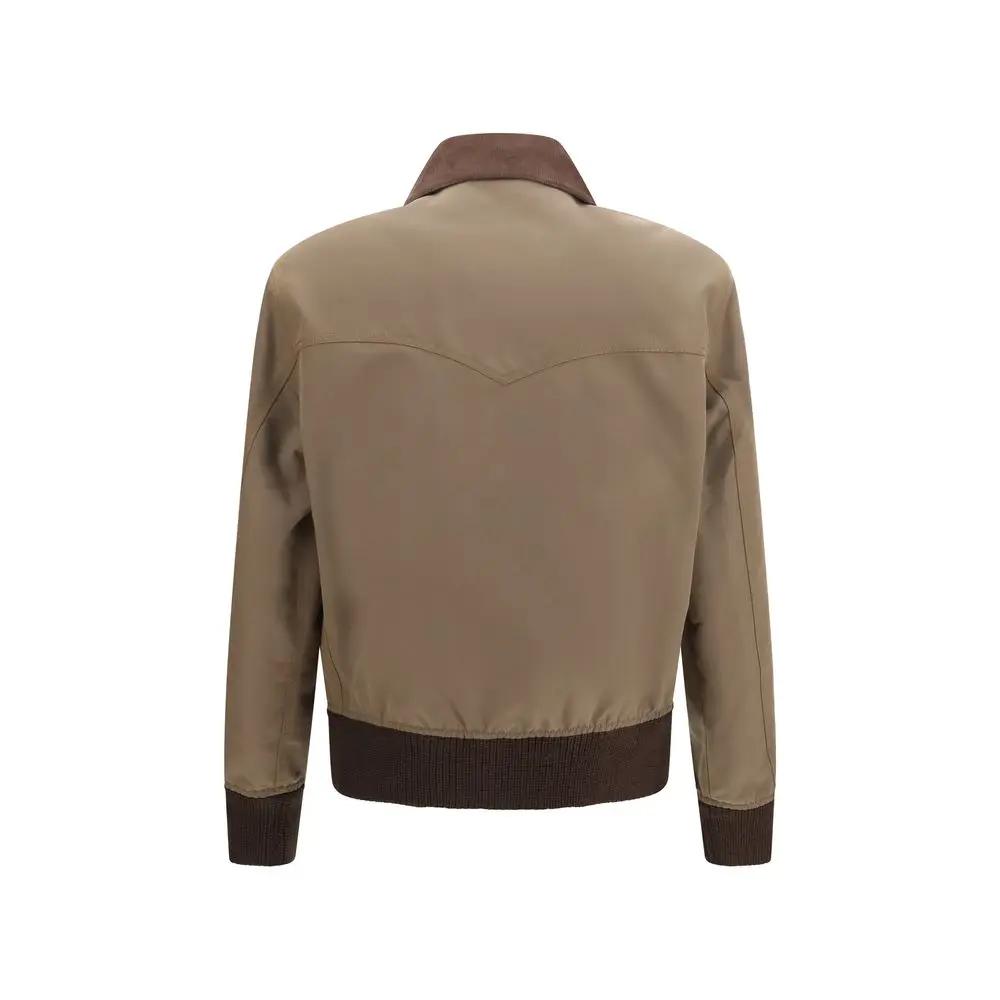 Prada Prada Brown Cotton Full-Length Jacket