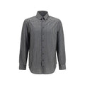 Chemise Giorgio Armani en coton gris à motifs