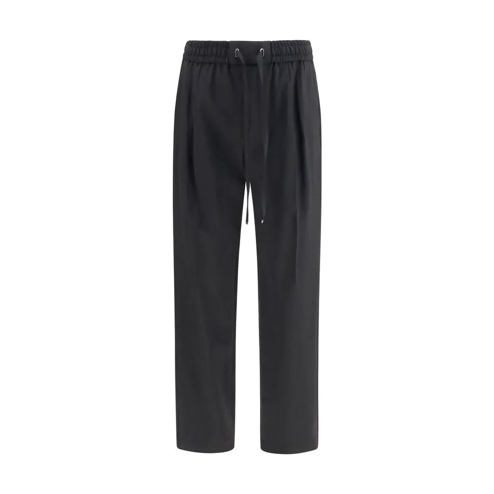 Dolce & Gabbana Black Wool Oves Aries Joggers (Workout Pants)