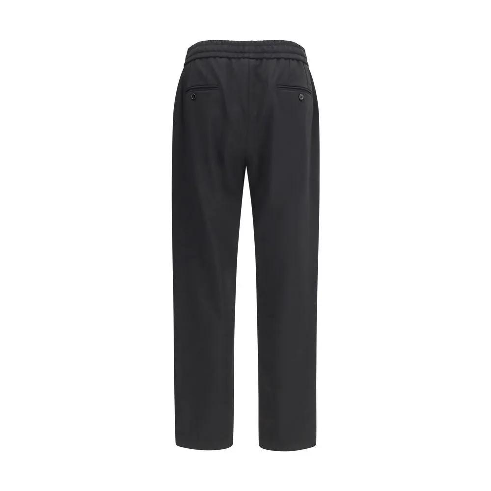 Dolce & Gabbana Black Wool Oves Aries Joggers (Workout Pants)