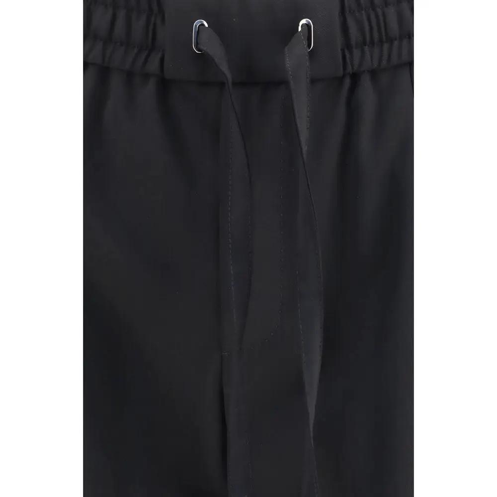 Dolce & Gabbana Black Wool Oves Aries Joggers (Workout Pants)