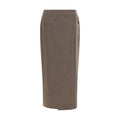 Giorgio Armani Giorgio Armani Brown Silk Long Skirt