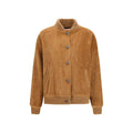 Kristina Ti Kristina Ti Brown Cotton Bomber