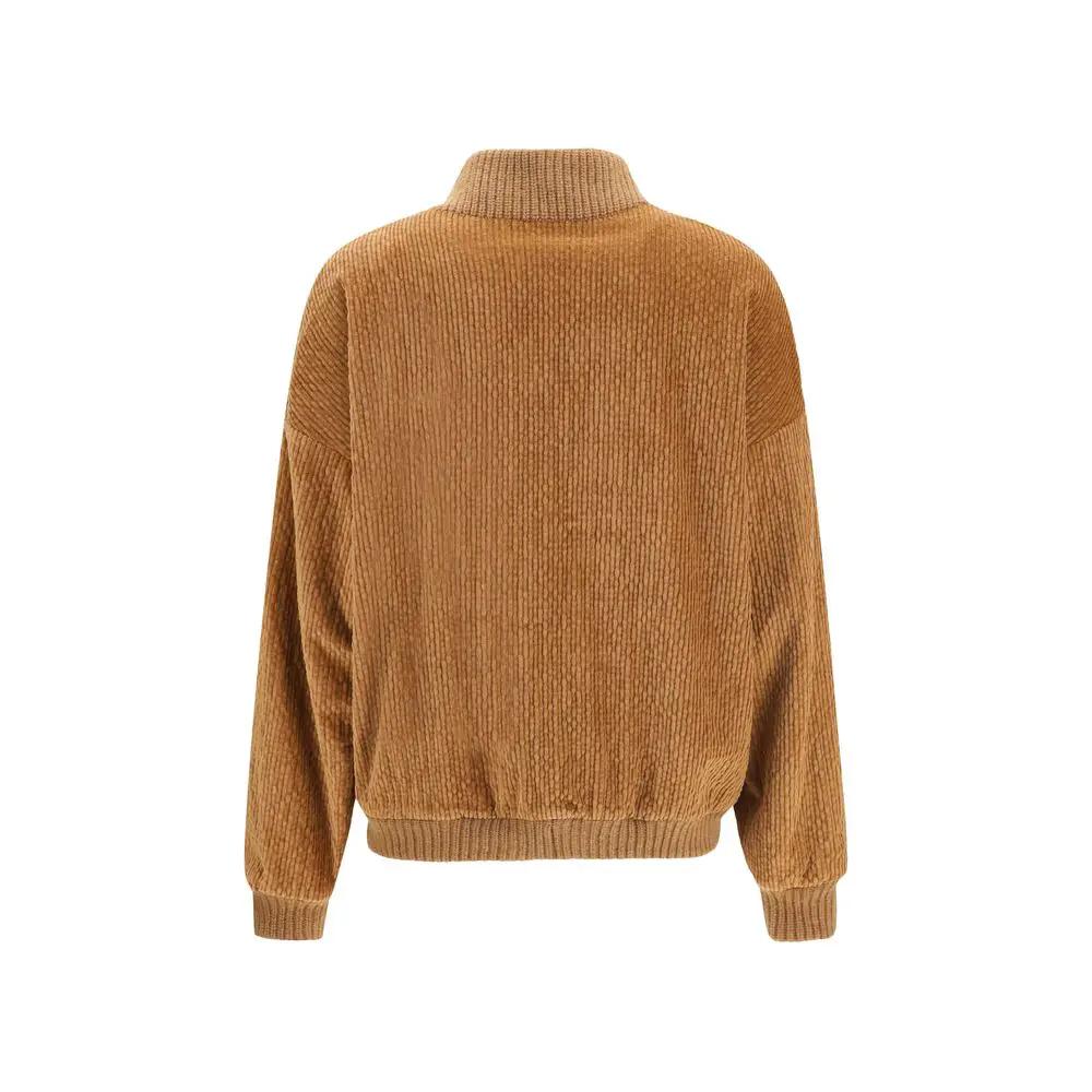Kristina Ti Kristina Ti Brown Cotton Bomber