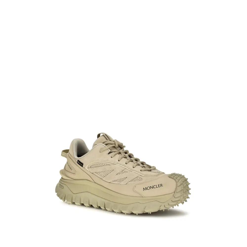 Moncler Moncler Beige Calf Leather Bos Taurus Athletic Sneakers