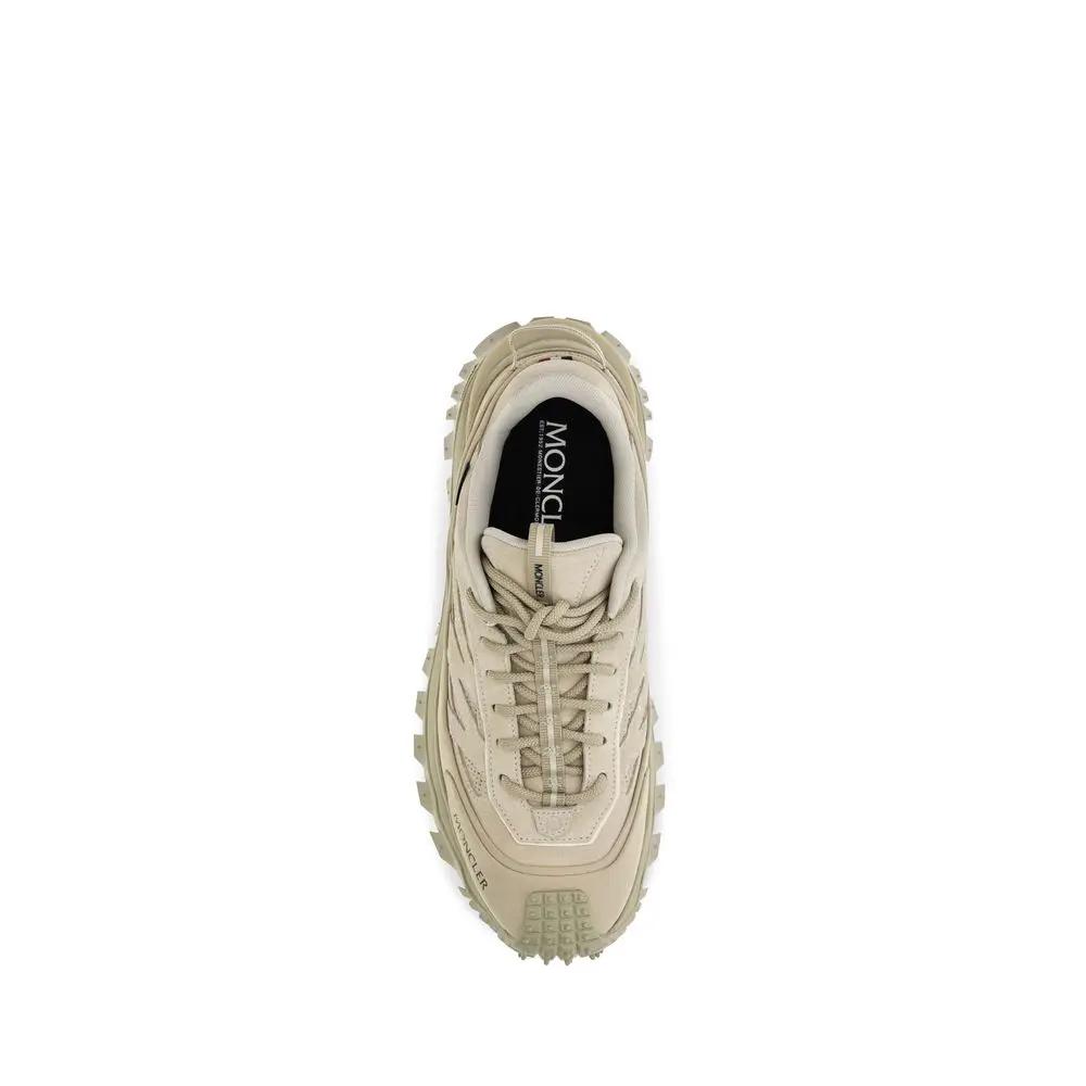 Moncler Moncler Beige Calf Leather Bos Taurus Athletic Sneakers