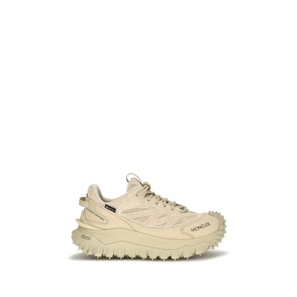 Moncler Moncler Beige Calf Leather Bos Taurus Athletic Sneakers