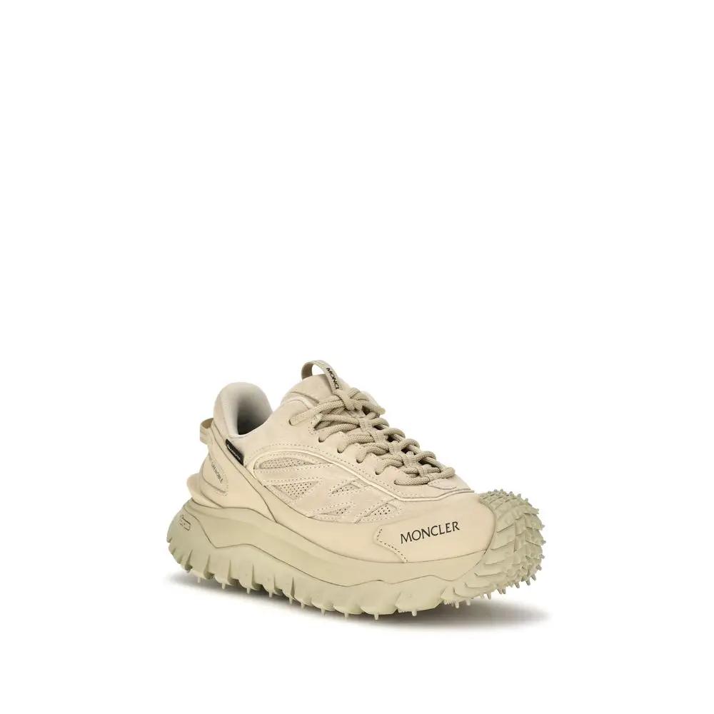 Moncler Moncler Beige Calf Leather Bos Taurus Athletic Sneakers
