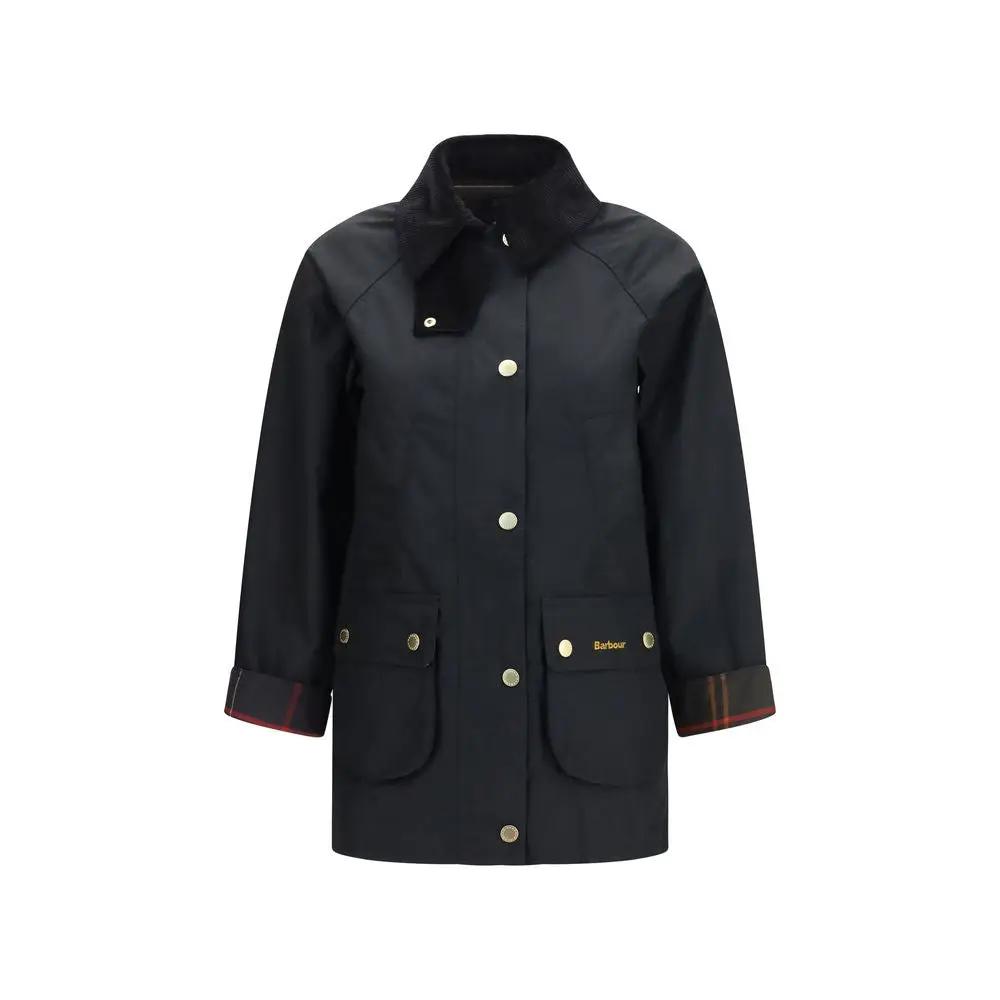 Veste Barbour longue en coton noir