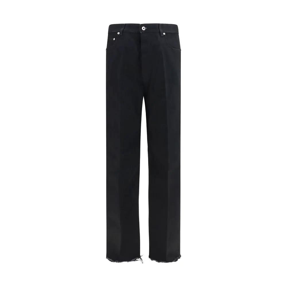 Rick Owens Black Cotton Flared Jeans