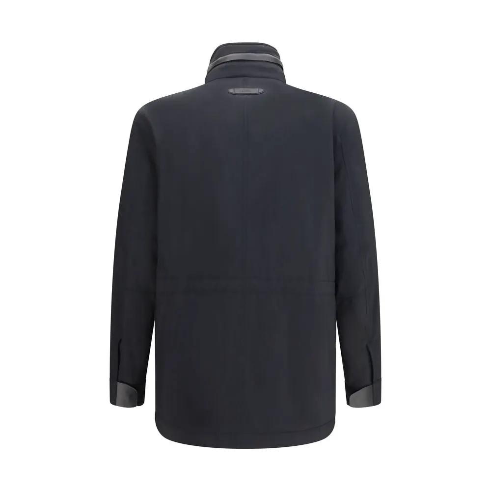 Men's Blue Performa Merino Wool Safari Jacket – Brioni