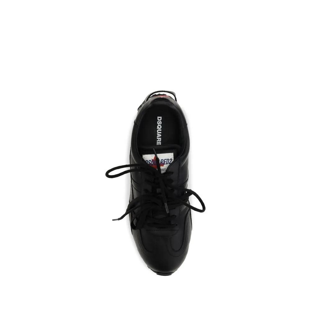 Dsquared² Dsquared² Black Calf Leather Bos Taurus Athletic Sneakers