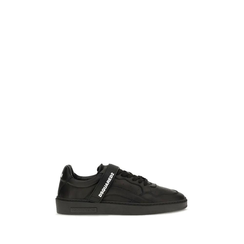 Baskets athlétiques Dsquared² en cuir de veau noir Bos Taurus