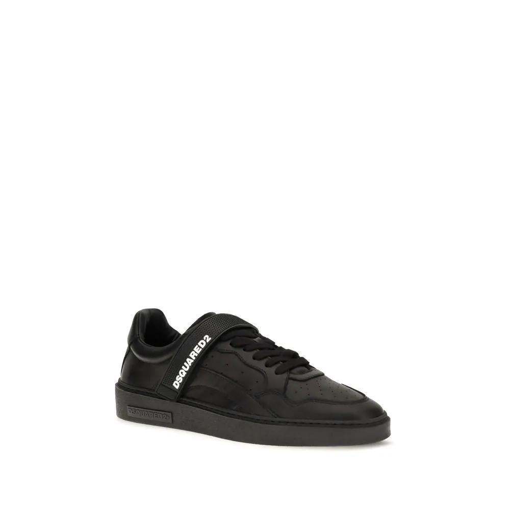 Baskets athlétiques Dsquared² en cuir de veau noir Bos Taurus