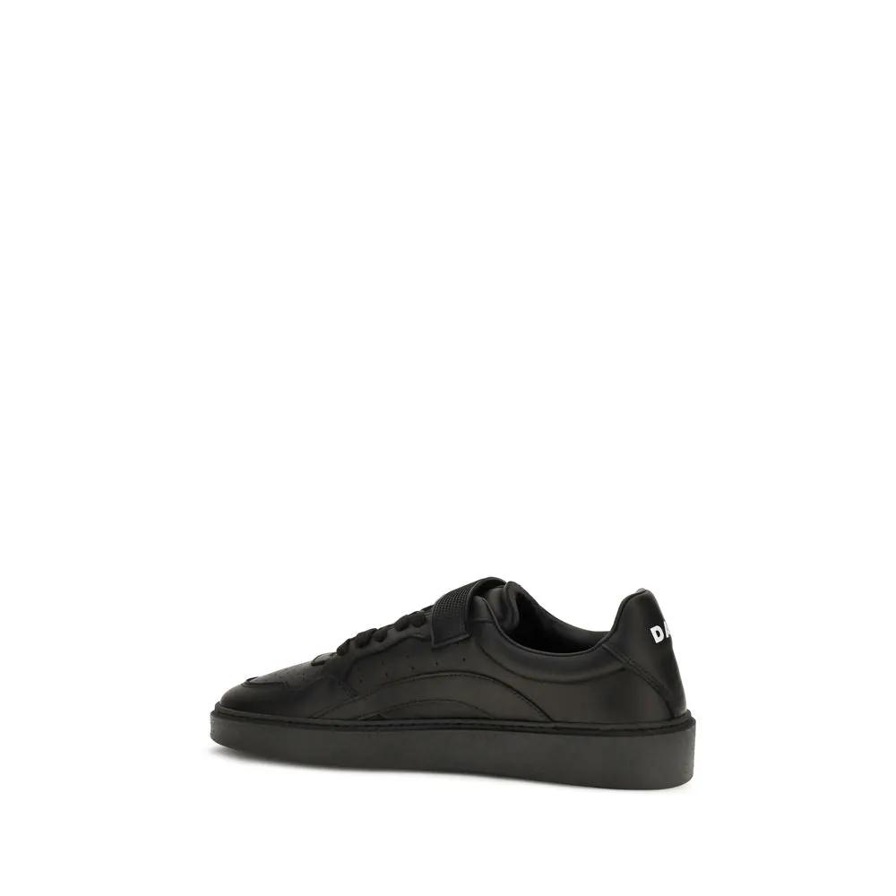 Baskets athlétiques Dsquared² en cuir de veau noir Bos Taurus