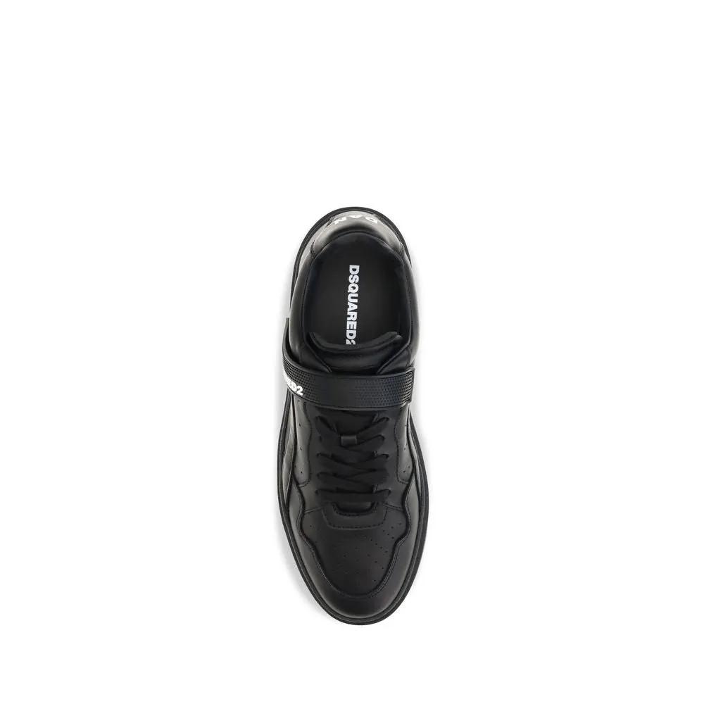 Baskets athlétiques Dsquared² en cuir de veau noir Bos Taurus