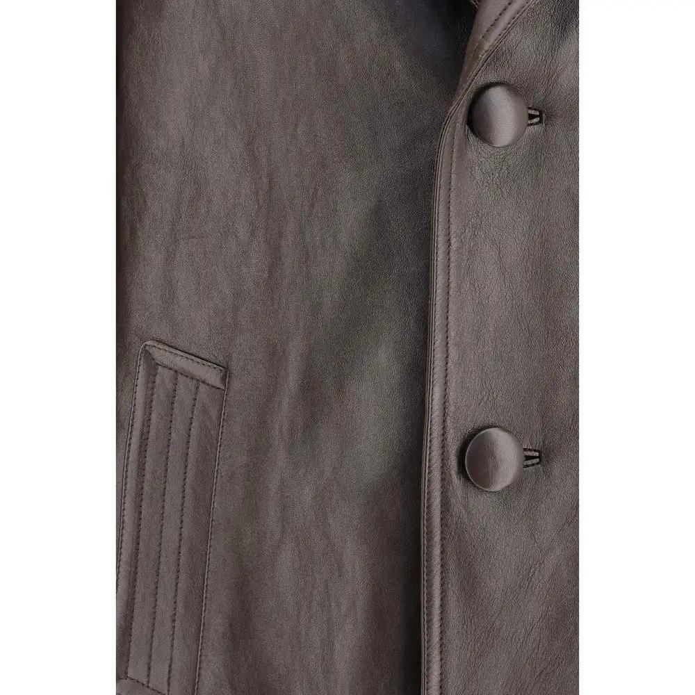 Prada Brown Lamb Leather Leather Jacket