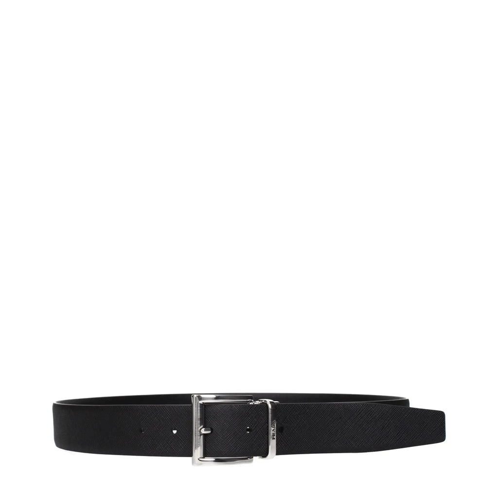 Prada Black Leather Regular Belt