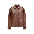 Women's Brown Astra Vegetal Lamb Leather Jacket – Arma