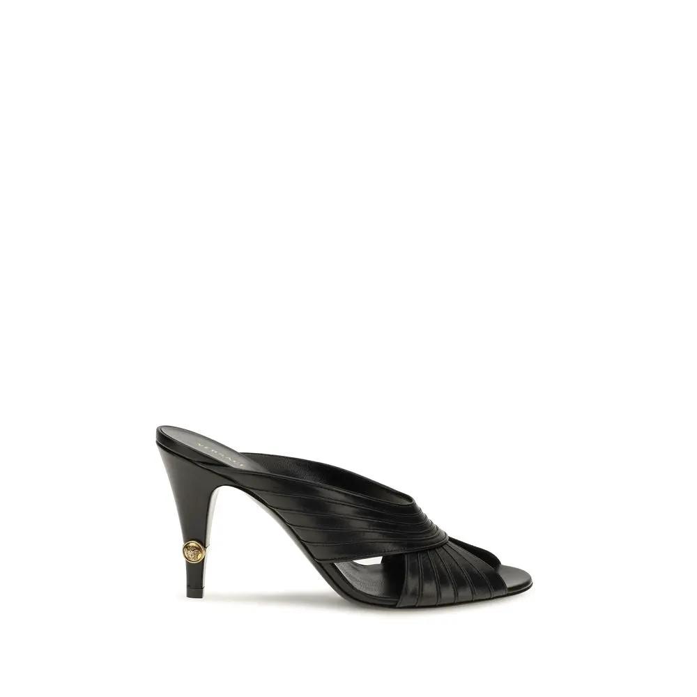 Versace Versace Black Lamb Ovis Aries Aries Mules
