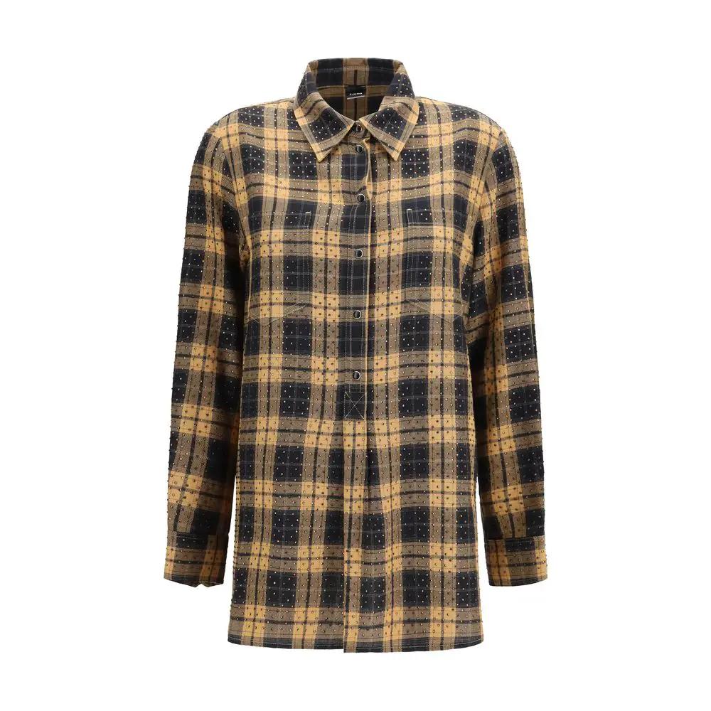 Chemisier PINKO beige à motifs en viscose