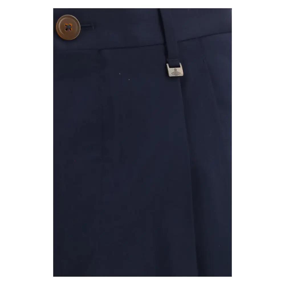 Vivienne Westwood Vivienne Westwood Blue Wool Oves Aries Dress Pants