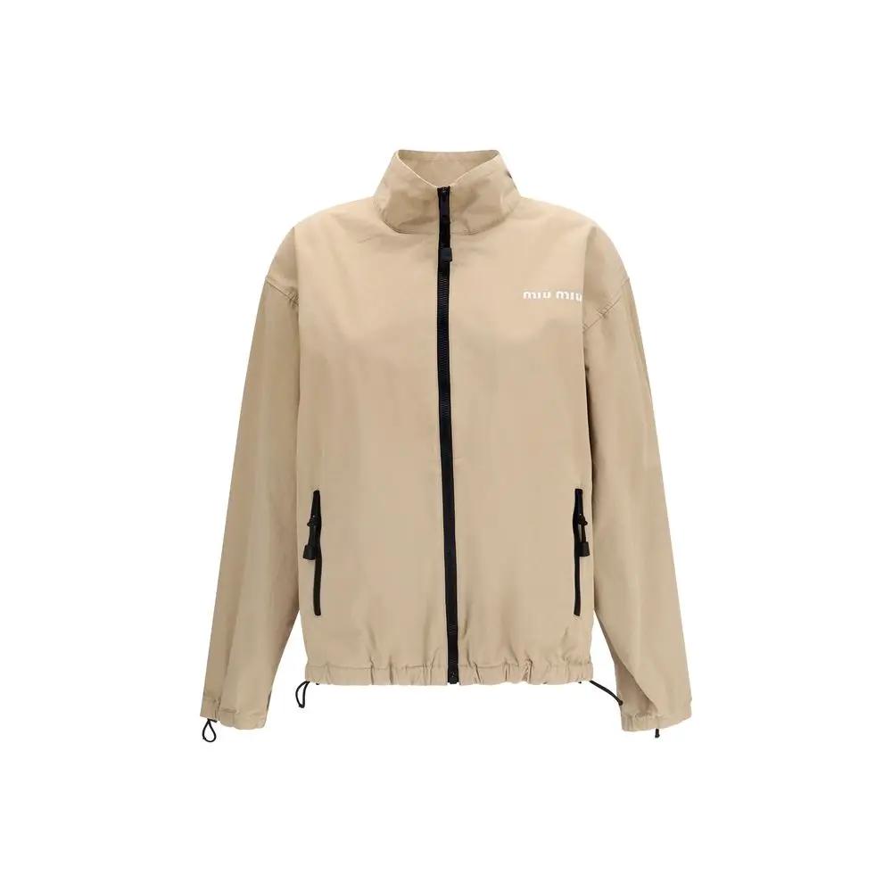 Miu Miu Miu Miu Beige Cotton Full-Length Jacket