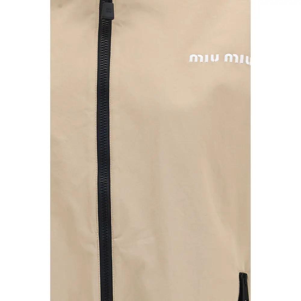 Miu Miu Beige Cotton Full-Length Jacket