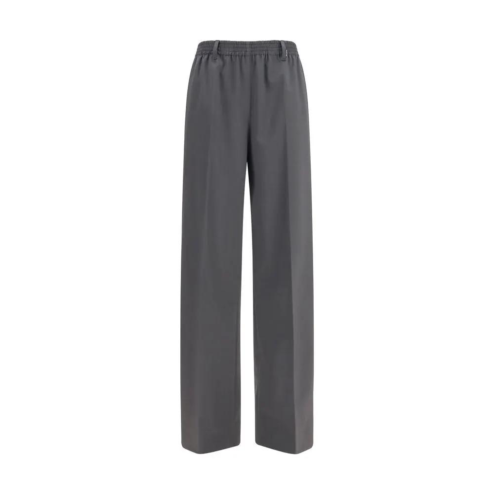 Miu Miu Miu Miu Gray Wool Oves Aries Casual Pants