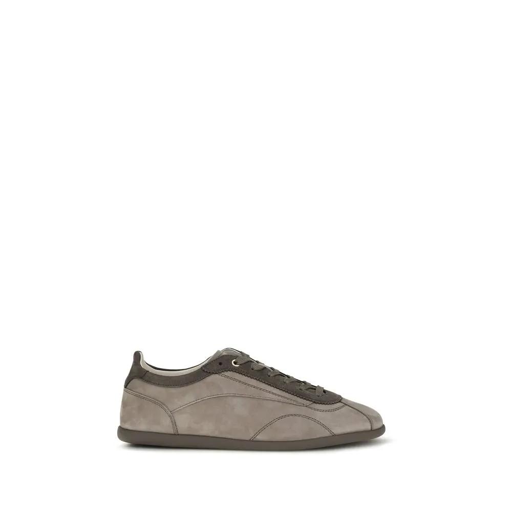 Brunello Cucinelli Baskets en Cuir de Veau Gris Bos Taurus