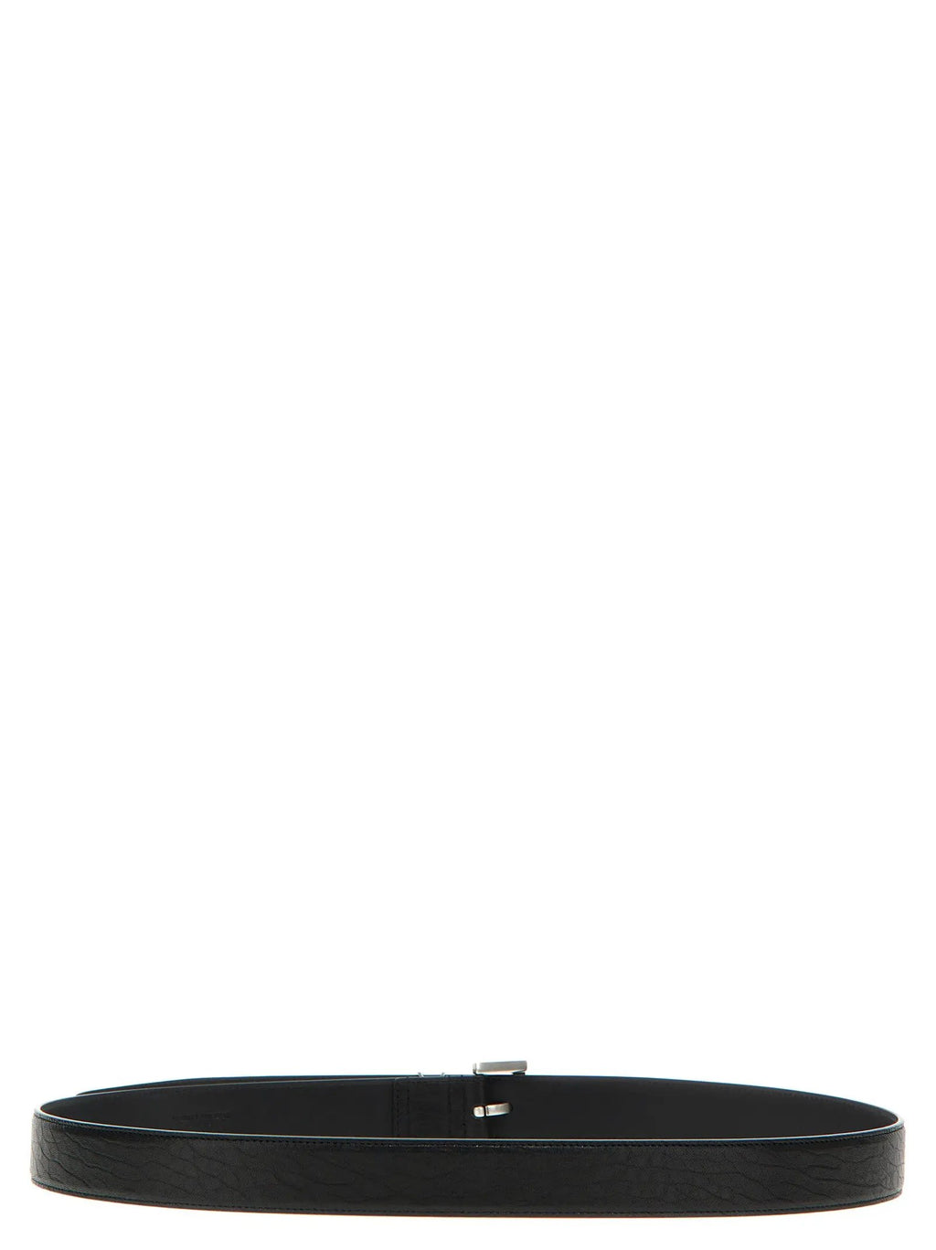 Saint Laurent Black Leather Regular Belt