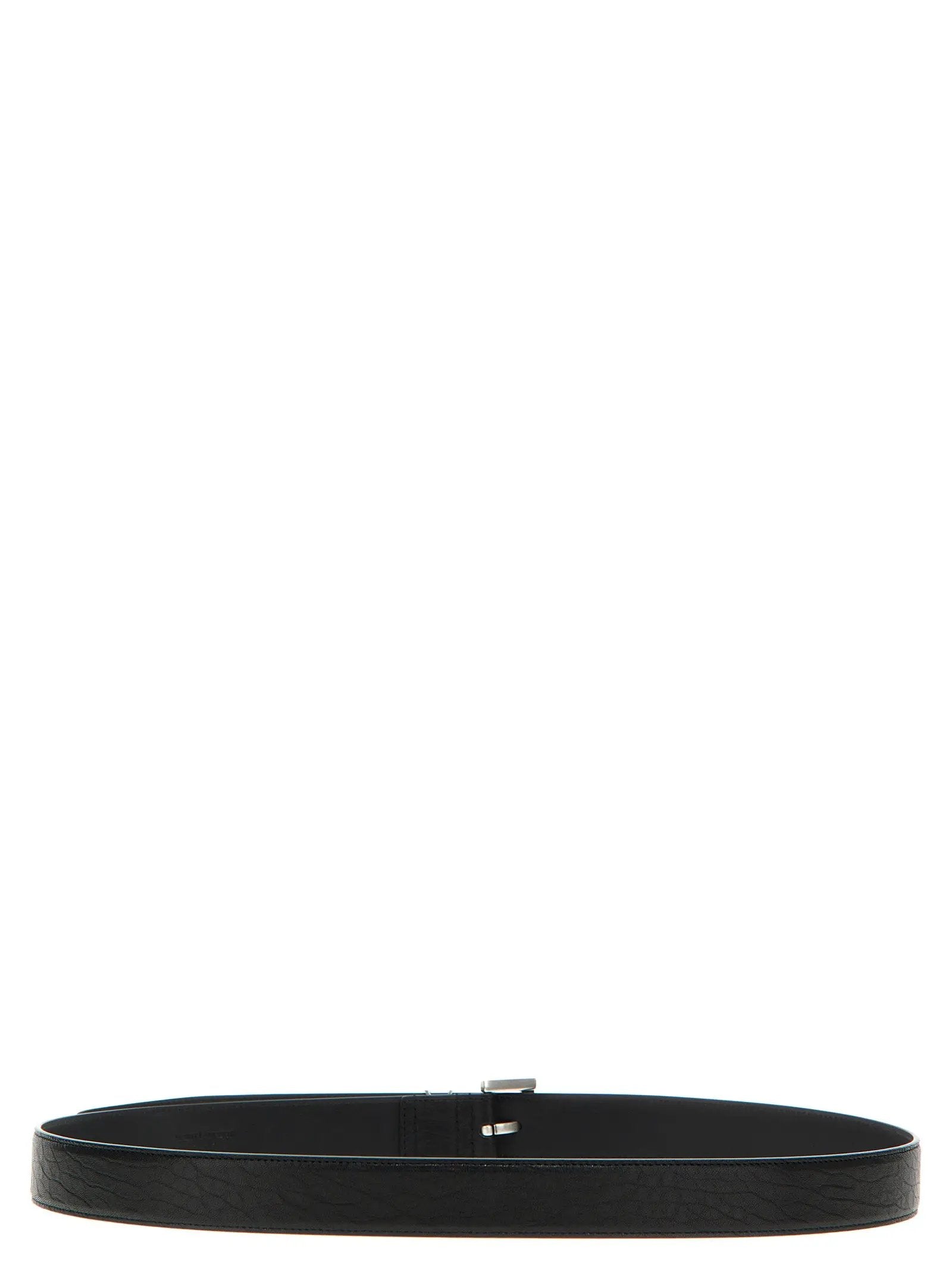 Saint Laurent Black Leather Regular Belt