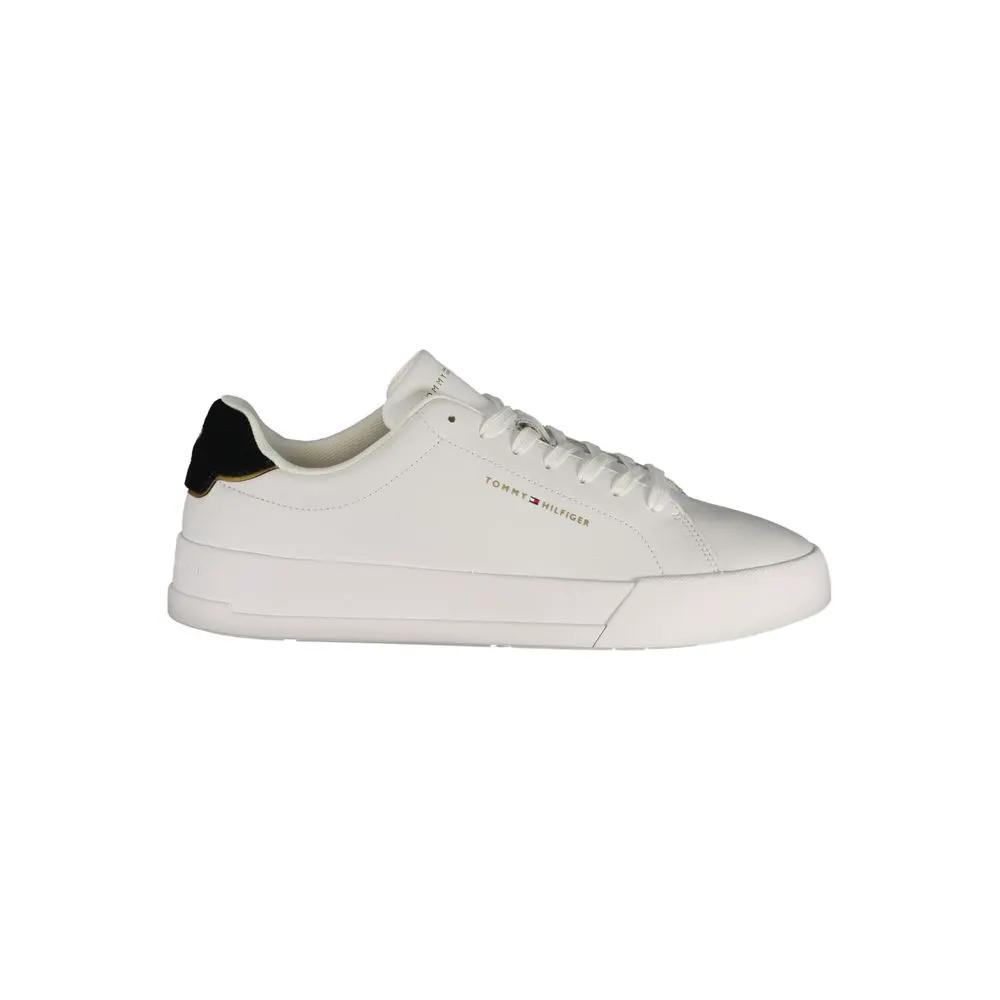 Tommy Hilfiger White Polyurethane Men's Sneaker
